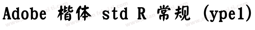 Adobe 楷体 std R 常规 (ype1)(日语)字体转换